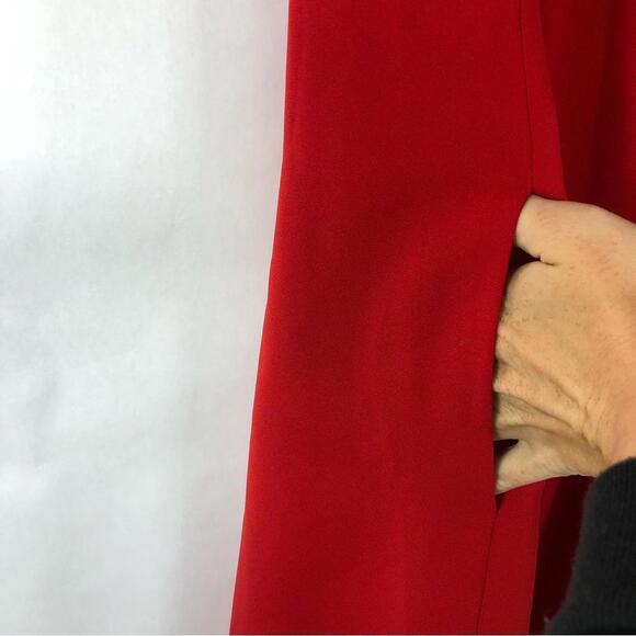 Aritzia Wilfred Neuchatel Off  Shoulder Ruffle Dress Red Mini Dress - XXS - Picture 9 of 9